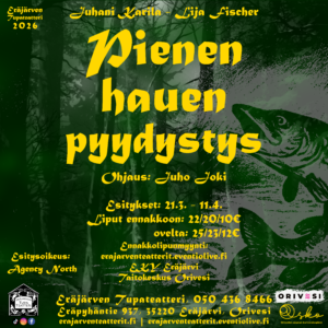 Pienen hauen pyydystys juliste neliö