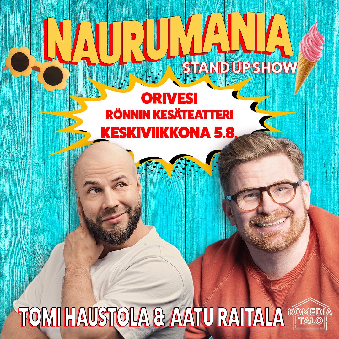 Naurumania Stand up show Rönnin Kesäteatterissa